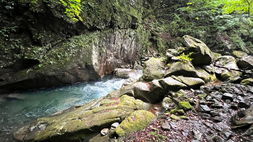 Nishizawa Valley with a clear mountain stream in Yamanashi, Japan